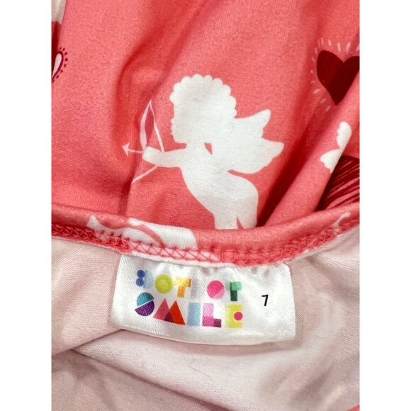 DotDotSmile DDS Girls Pink Cupid Heart Print Dress Size 7 - Picture 4 of 5
